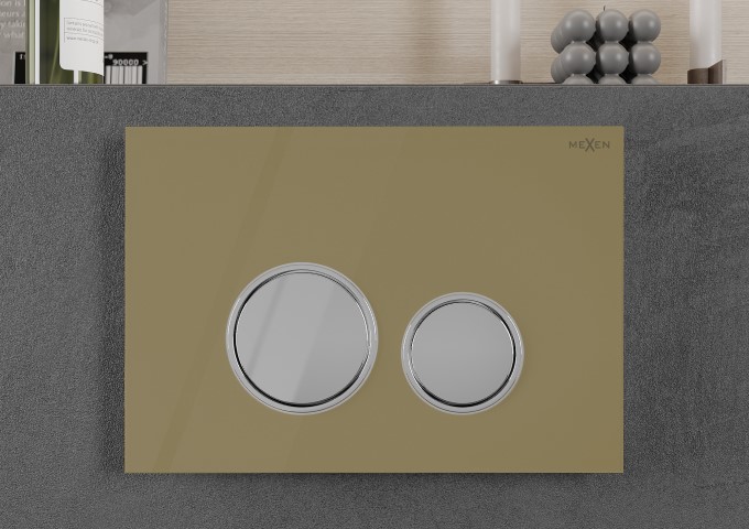 Σκελετοί υποχοράφησης για WC με χρυσό κουμπί