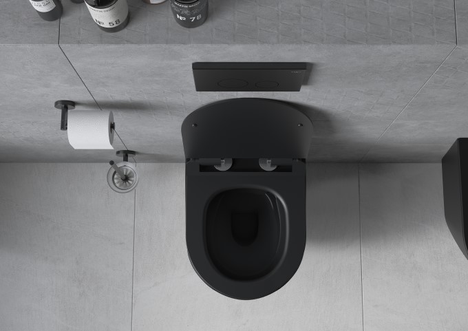 Δοχεία και βούρτσες WC μαύρα